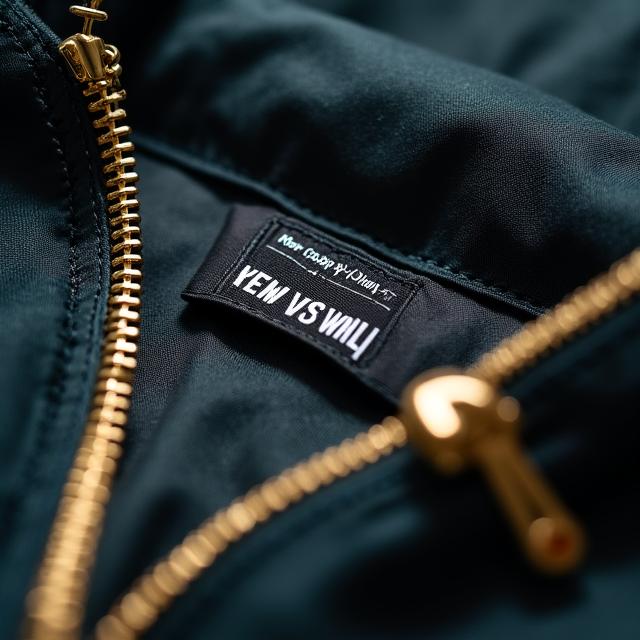 Close up of reinforced stitching and luxury gold thread pattern